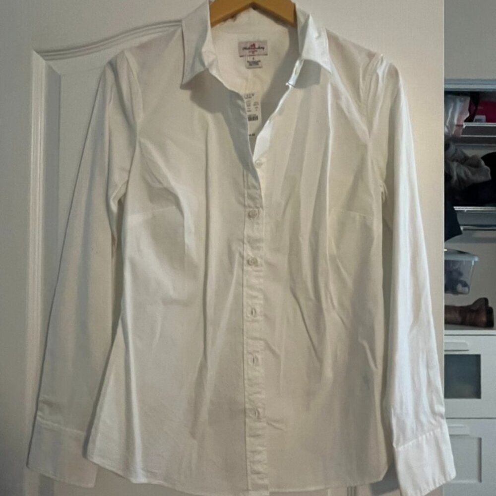 NWT J Crew White Button Down Blouse